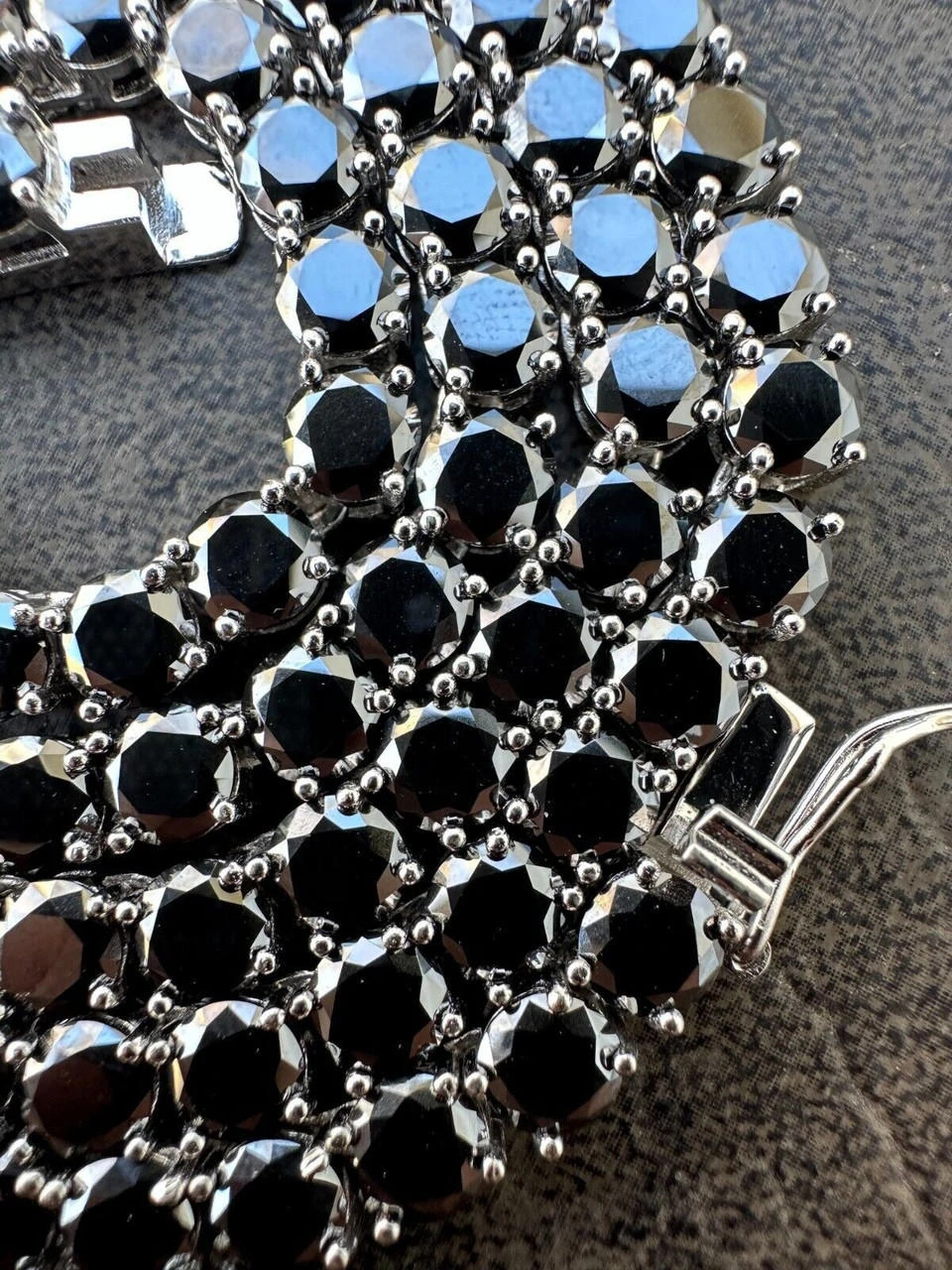 Real Black MOISSANITE 5mm Tennis Chain 925 Silver Iced Necklace Pass Tester 9 Real Black MOISSANITE 5mm Tennis Chain 925 Silver Iced Necklace Pass Tester - Image 7