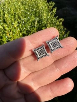 Real Black MOISSANITE 925 Silver Square Kite Earrings Hip Hop 10mm Passes Tester 31 Real Black MOISSANITE 925 Silver Square Kite Earrings Hip Hop 10mm Passes Tester -Harlem Bling Shop italiano silver inc real black moissanite 925 silver square kite earrings hip hop 10mm passes tester 39230.1678388187