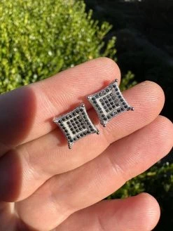 Real Black MOISSANITE 925 Silver Square Kite Earrings Hip Hop 10mm Passes Tester 20 Real Black MOISSANITE 925 Silver Square Kite Earrings Hip Hop 10mm Passes Tester -Harlem Bling Shop italiano silver inc real black moissanite 925 silver square kite earrings hip hop 10mm passes tester 75419.1678388435