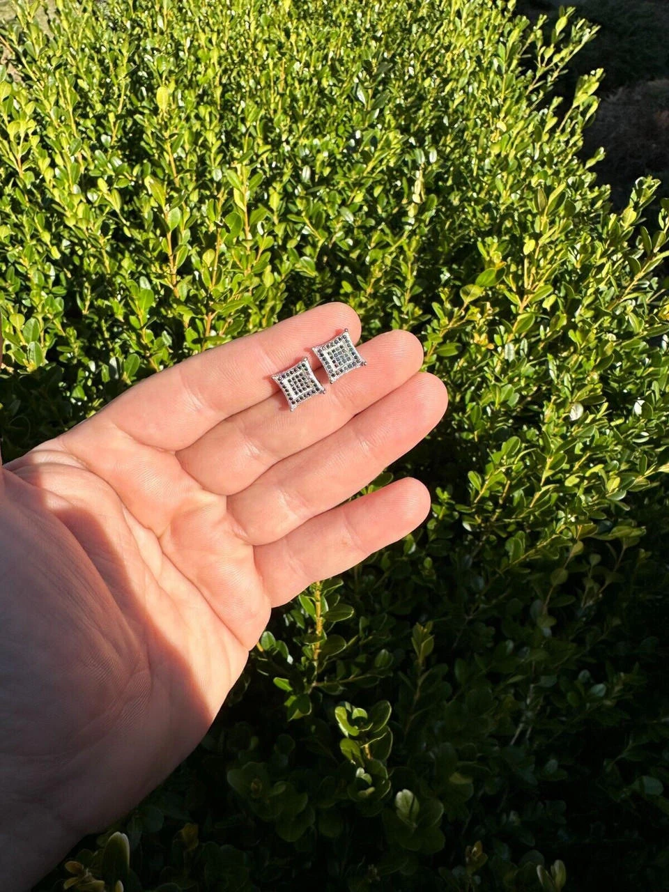 Real Black MOISSANITE 925 Silver Square Kite Earrings Hip Hop 10mm Passes Tester 14 Real Black MOISSANITE 925 Silver Square Kite Earrings Hip Hop 10mm Passes Tester - Image 12