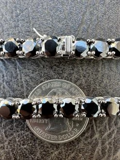 Real Black MOISSANITE Big 7mm Tennis Chain 925 Silver Iced Necklace Pass Tester 33 Real Black MOISSANITE Big 7mm Tennis Chain 925 Silver Iced Necklace Pass Tester -Harlem Bling Shop italiano silver inc real black moissanite big 7mm tennis chain 925 silver iced necklace pass tester 76581.1676658089