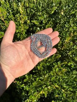 Real Blue Gray MOISSANITE 5mm Tennis Chain 925 Silver Iced Necklace Pass Tester -Harlem Bling Shop italiano silver inc real blue gray moissanite 5mm tennis chain 925 silver iced necklace pass tester 89125.1676658401