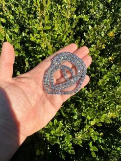 Real Blue Gray MOISSANITE 5mm Tennis Chain 925 Silver Iced Necklace Pass Tester -Harlem Bling Shop italiano silver inc real blue gray moissanite 5mm tennis chain 925 silver iced necklace pass tester 90899.1676658342