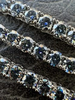 Real Blue Gray MOISSANITE 5mm Tennis Chain 925 Silver Iced Necklace Pass Tester -Harlem Bling Shop italiano silver inc real blue gray moissanite 5mm tennis chain 925 silver iced necklace pass tester 93983.1676658119