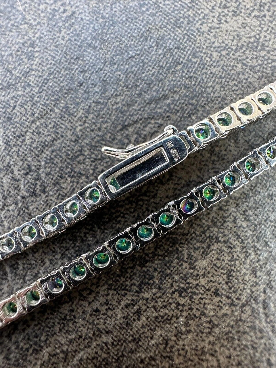 Real Blue MOISSANITE 3mm Tennis Chain 925 Silver Iced Necklace Pass Diamond Test 18 Real Blue MOISSANITE 3mm Tennis Chain 925 Silver Iced Necklace Pass Diamond Test - Image 16