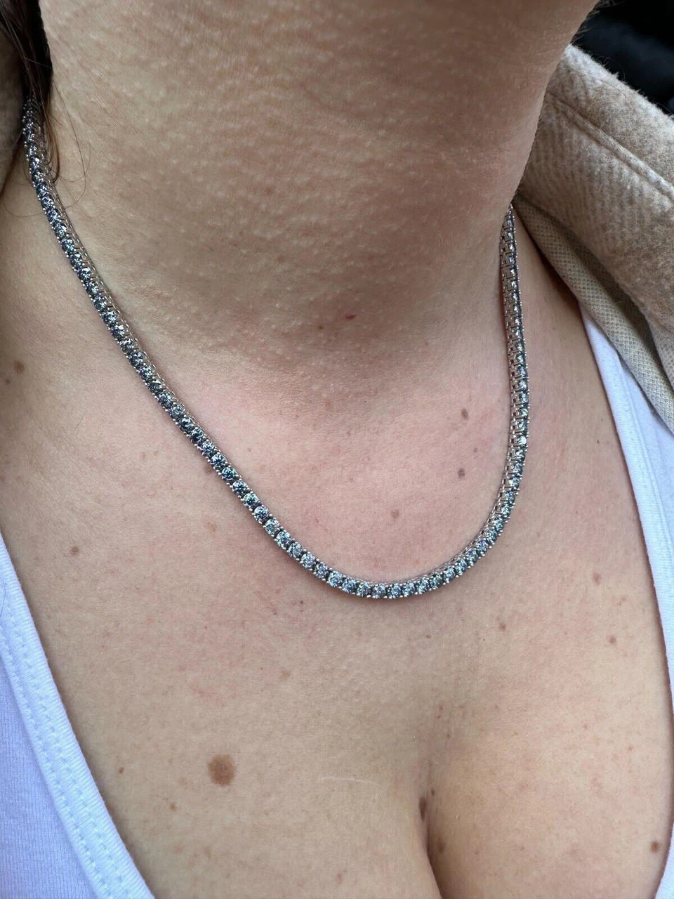 Real Blue MOISSANITE 3mm Tennis Chain 925 Silver Iced Necklace Pass Diamond Test 6 Real Blue MOISSANITE 3mm Tennis Chain 925 Silver Iced Necklace Pass Diamond Test - Image 4