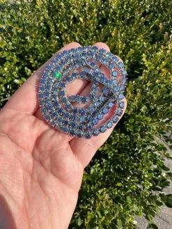 Real Blue MOISSANITE 5mm Tennis Chain 925 Silver Iced Necklace Pass Diamond Test 27 Real Blue MOISSANITE 5mm Tennis Chain 925 Silver Iced Necklace Pass Diamond Test -Harlem Bling Shop italiano silver inc real blue moissanite 5mm tennis chain 925 silver iced necklace pass diamond test 36366.1675966468