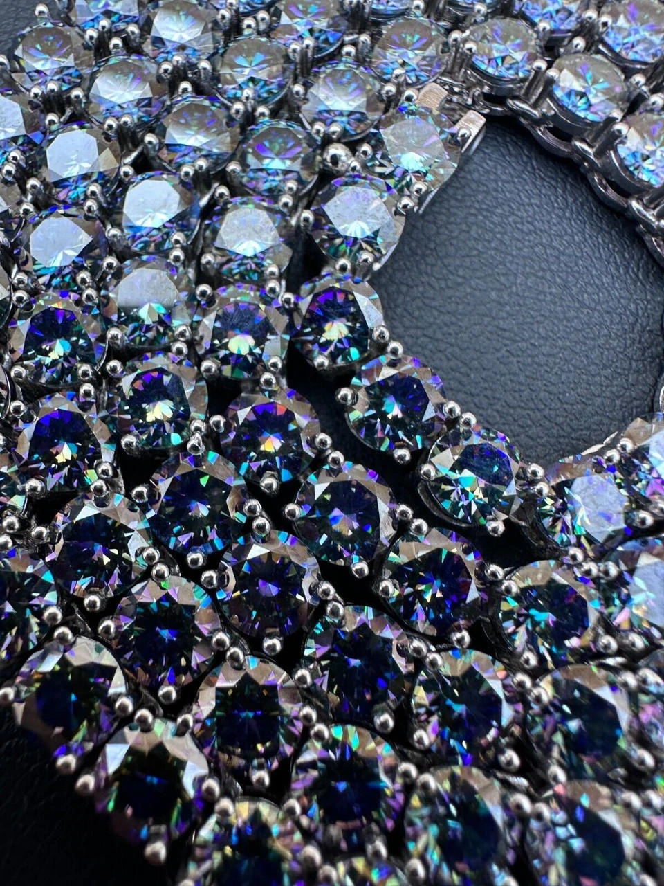 Real Blue MOISSANITE 5mm Tennis Chain 925 Silver Iced Necklace Pass Diamond Test 11 Real Blue MOISSANITE 5mm Tennis Chain 925 Silver Iced Necklace Pass Diamond Test - Image 9