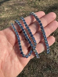 Real Blue MOISSANITE 5mm Tennis Chain 925 Silver Iced Necklace Pass Diamond Test 34 Real Blue MOISSANITE 5mm Tennis Chain 925 Silver Iced Necklace Pass Diamond Test -Harlem Bling Shop italiano silver inc real blue moissanite 5mm tennis chain 925 silver iced necklace pass diamond test 49101.1675966535