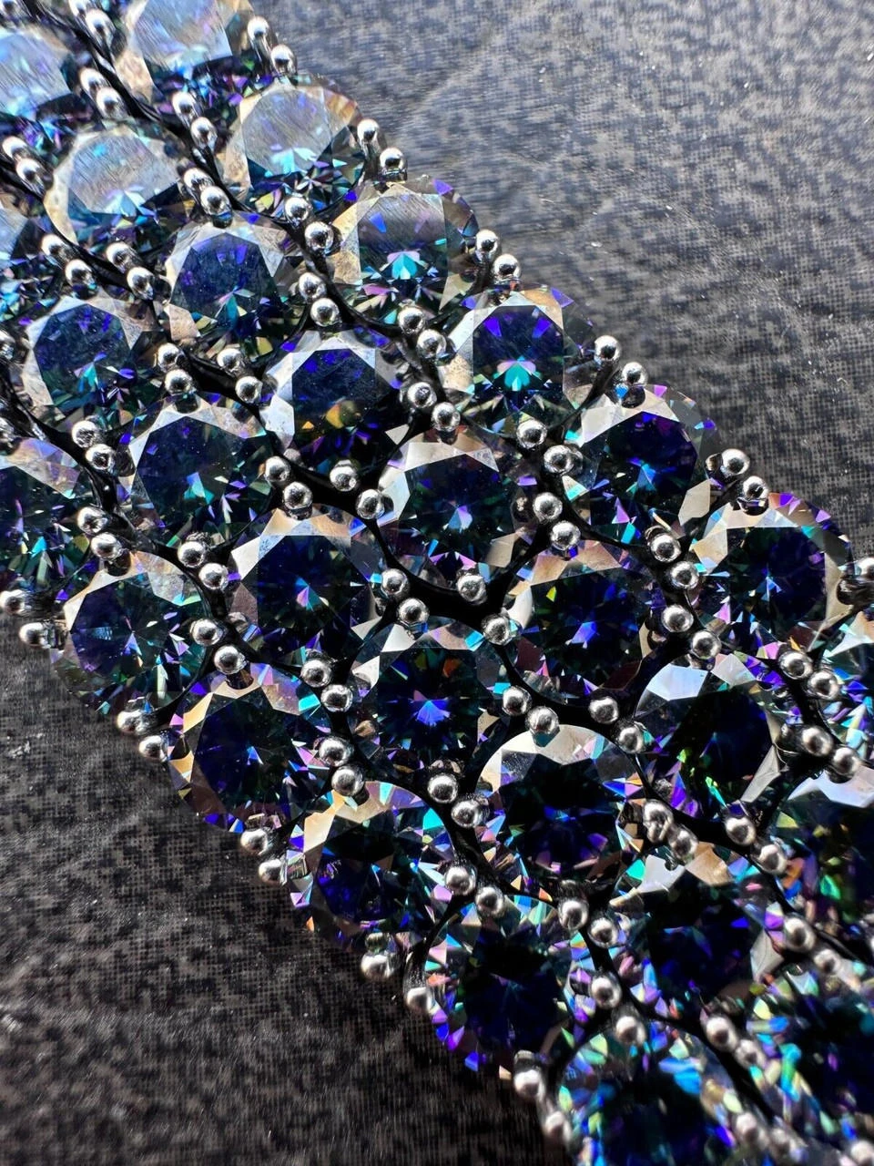 Real Blue MOISSANITE 5mm Tennis Chain 925 Silver Iced Necklace Pass Diamond Test 7 Real Blue MOISSANITE 5mm Tennis Chain 925 Silver Iced Necklace Pass Diamond Test - Image 5