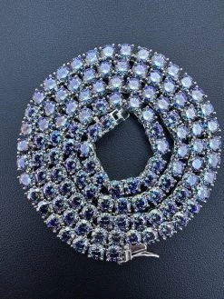Real Blue MOISSANITE 5mm Tennis Chain 925 Silver Iced Necklace Pass Diamond Test 28 Real Blue MOISSANITE 5mm Tennis Chain 925 Silver Iced Necklace Pass Diamond Test -Harlem Bling Shop italiano silver inc real blue moissanite 5mm tennis chain 925 silver iced necklace pass diamond test 69145.1675966429