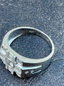 Real Genuine 925 Silver Diamond Iced Baguette Mens Pinky Square Hip Hop RING 25 Real Genuine 925 Silver Diamond Iced Baguette Mens Pinky Square Hip Hop RING -Harlem Bling Shop italiano silver inc real genuine 925 silver diamond iced baguette mens pinky square hip hop ring 61843.1664380300