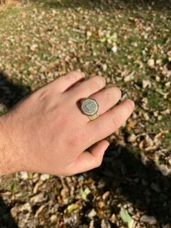 REAL Men's 14k Gold Over Solid 925 Silver Hip Hop Iced Flooded Out Diamond Ring -Harlem Bling Shop italiano silver inc real mens 14k gold over solid 925 silver hip hop iced flooded out diamond ring 28717.1664394885