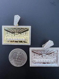 Real MOISSANITE 925 Silver Gold Plated Iced Jesus Last Supper Pendant Necklace 29 Real MOISSANITE 925 Silver Gold Plated Iced Jesus Last Supper Pendant Necklace -Harlem Bling Shop italiano silver inc real moissanite 925 silver gold plated iced jesus last supper pendant necklace 83985.1669822540