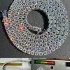 Real Opal Rainbow MOISSANITE 3mm Tennis Chain 925 Silver Iced Necklace Pass Test