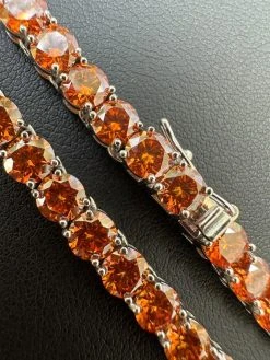 Real Orange MOISSANITE 5mm Tennis Chain 925 Silver Iced Necklace Pass Tester 27 Real Orange MOISSANITE 5mm Tennis Chain 925 Silver Iced Necklace Pass Tester -Harlem Bling Shop italiano silver inc real orange moissanite 5mm tennis chain 925 silver iced necklace pass tester 25888.1690416391