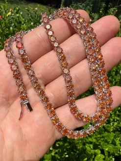 Real Orange MOISSANITE 5mm Tennis Chain 925 Silver Iced Necklace Pass Tester 35 Real Orange MOISSANITE 5mm Tennis Chain 925 Silver Iced Necklace Pass Tester -Harlem Bling Shop italiano silver inc real orange moissanite 5mm tennis chain 925 silver iced necklace pass tester 36243.1690416359