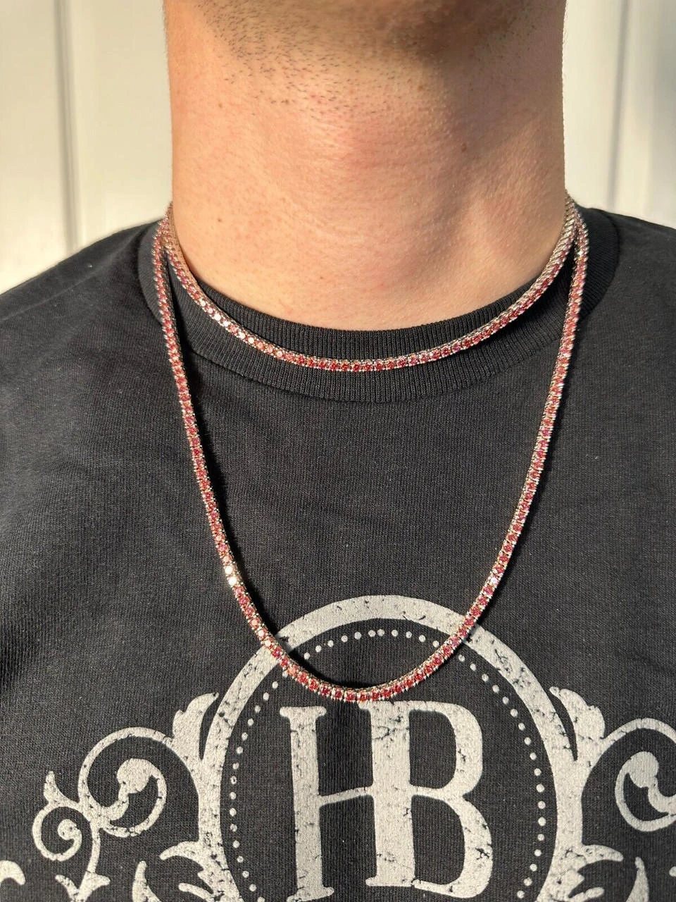 Real Pink MOISSANITE 3mm Tennis Chain 925 Silver Iced Necklace Pass Diamond Test 21 Real Pink MOISSANITE 3mm Tennis Chain 925 Silver Iced Necklace Pass Diamond Test - Image 19