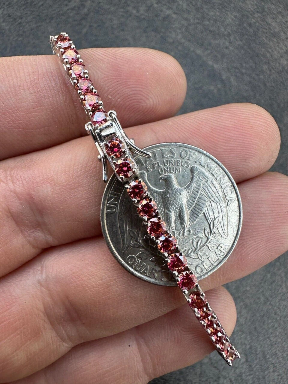 Real Pink MOISSANITE 3mm Tennis Chain 925 Silver Iced Necklace Pass Diamond Test 20 Real Pink MOISSANITE 3mm Tennis Chain 925 Silver Iced Necklace Pass Diamond Test - Image 18