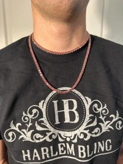 Real Pink MOISSANITE 5mm Tennis Chain 925 Silver Iced Necklace Pass Diamond Test 28 Real Pink MOISSANITE 5mm Tennis Chain 925 Silver Iced Necklace Pass Diamond Test -Harlem Bling Shop italiano silver inc real pink moissanite 5mm tennis chain 925 silver iced necklace pass diamond test 79075.1675966460