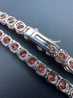 Real Pink MOISSANITE 5mm Tennis Chain 925 Silver Iced Necklace Pass Diamond Test 33 Real Pink MOISSANITE 5mm Tennis Chain 925 Silver Iced Necklace Pass Diamond Test -Harlem Bling Shop italiano silver inc real pink moissanite 5mm tennis chain 925 silver iced necklace pass diamond test 96599.1675966487