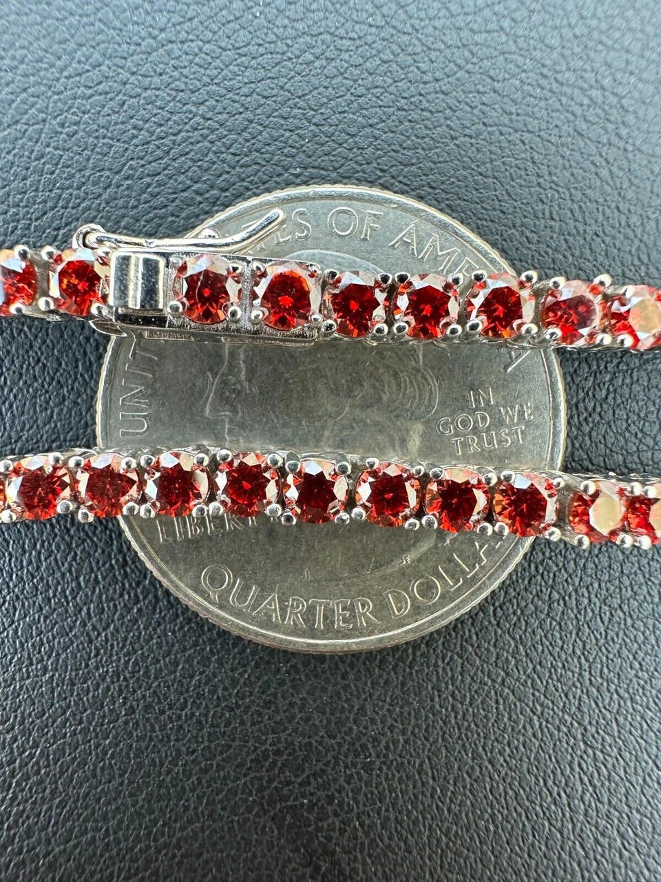 Real Ruby Red MOISSANITE 3mm Tennis Chain 925 Silver Iced Necklace Pass Test 9 Real Ruby Red MOISSANITE 3mm Tennis Chain 925 Silver Iced Necklace Pass Test - Image 7