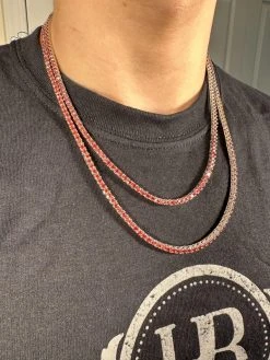Real Ruby Red MOISSANITE 3mm Tennis Chain 925 Silver Iced Necklace Pass Test 22 Real Ruby Red MOISSANITE 3mm Tennis Chain 925 Silver Iced Necklace Pass Test -Harlem Bling Shop italiano silver inc real ruby red moissanite 3mm tennis chain 925 silver iced necklace pass test 28525.1678388525
