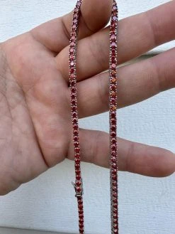 Real Ruby Red MOISSANITE 3mm Tennis Chain 925 Silver Iced Necklace Pass Test 31 Real Ruby Red MOISSANITE 3mm Tennis Chain 925 Silver Iced Necklace Pass Test -Harlem Bling Shop italiano silver inc real ruby red moissanite 3mm tennis chain 925 silver iced necklace pass test 46018.1678388660