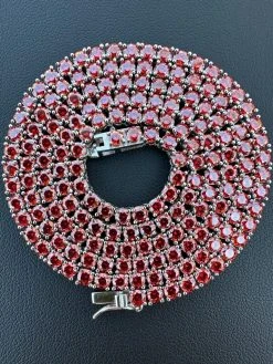 Real Ruby Red MOISSANITE 3mm Tennis Chain 925 Silver Iced Necklace Pass Test 20 Real Ruby Red MOISSANITE 3mm Tennis Chain 925 Silver Iced Necklace Pass Test -Harlem Bling Shop italiano silver inc real ruby red moissanite 3mm tennis chain 925 silver iced necklace pass test 64848.1678388534