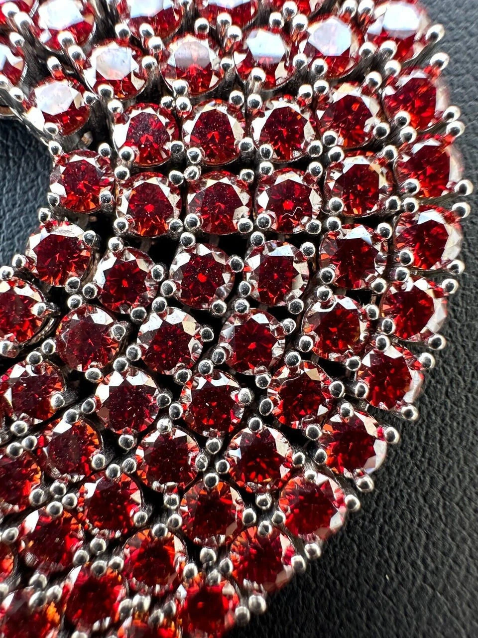 Real Ruby Red MOISSANITE 3mm Tennis Chain 925 Silver Iced Necklace Pass Test 7 Real Ruby Red MOISSANITE 3mm Tennis Chain 925 Silver Iced Necklace Pass Test - Image 5