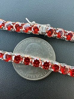 Real Ruby Red MOISSANITE 5mm Tennis Chain 925 Silver Iced Necklace Pass Tester 35 Real Ruby Red MOISSANITE 5mm Tennis Chain 925 Silver Iced Necklace Pass Tester -Harlem Bling Shop italiano silver inc real ruby red moissanite 5mm tennis chain 925 silver iced necklace pass tester 04528.1678388584