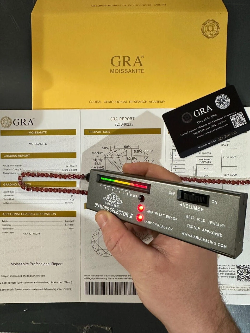 Real Ruby Red MOISSANITE 5mm Tennis Chain 925 Silver Iced Necklace Pass Tester 12 Real Ruby Red MOISSANITE 5mm Tennis Chain 925 Silver Iced Necklace Pass Tester - Image 10