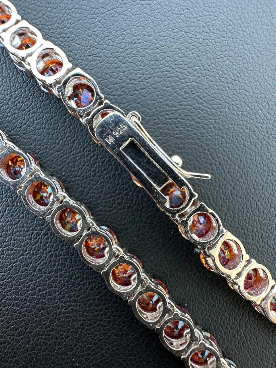 Real Ruby Red MOISSANITE 5mm Tennis Chain 925 Silver Iced Necklace Pass Tester 15 Real Ruby Red MOISSANITE 5mm Tennis Chain 925 Silver Iced Necklace Pass Tester - Image 13