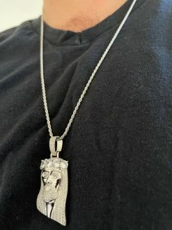 Real Solid 925 Silver 4.5ct Diamond Jesus Piece Pendant 1"x2" Hip Hop Fully Iced 25 Real Solid 925 Silver 4.5ct Diamond Jesus Piece Pendant 1"x2" Hip Hop Fully Iced -Harlem Bling Shop italiano silver inc real solid 925 silver 4.5ct diamond jesus piece pendant 1x2 hip hop fully iced 02982.1664376490