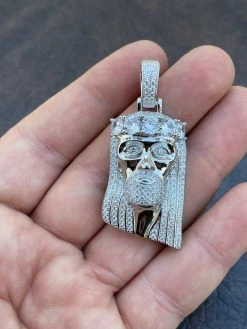 Real Solid 925 Silver 4.5ct Diamond Jesus Piece Pendant 1"x2" Hip Hop Fully Iced 22 Real Solid 925 Silver 4.5ct Diamond Jesus Piece Pendant 1"x2" Hip Hop Fully Iced -Harlem Bling Shop italiano silver inc real solid 925 silver 4.5ct diamond jesus piece pendant 1x2 hip hop fully iced 64733.1664389180
