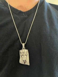 Real Solid 925 Silver 4.5ct Diamond Jesus Piece Pendant 1"x2" Hip Hop Fully Iced 24 Real Solid 925 Silver 4.5ct Diamond Jesus Piece Pendant 1"x2" Hip Hop Fully Iced -Harlem Bling Shop italiano silver inc real solid 925 silver 4.5ct diamond jesus piece pendant 1x2 hip hop fully iced 68092.1664397948