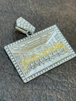 Real Solid 925 Silver & Gold Iced Men's Jesus Last Supper Pendant Italy Necklace 19 Real Solid 925 Silver & Gold Iced Men's Jesus Last Supper Pendant Italy Necklace -Harlem Bling Shop italiano silver inc real solid 925 silver and gold iced mens jesus last supper pendant italy necklace 60394.1664374083