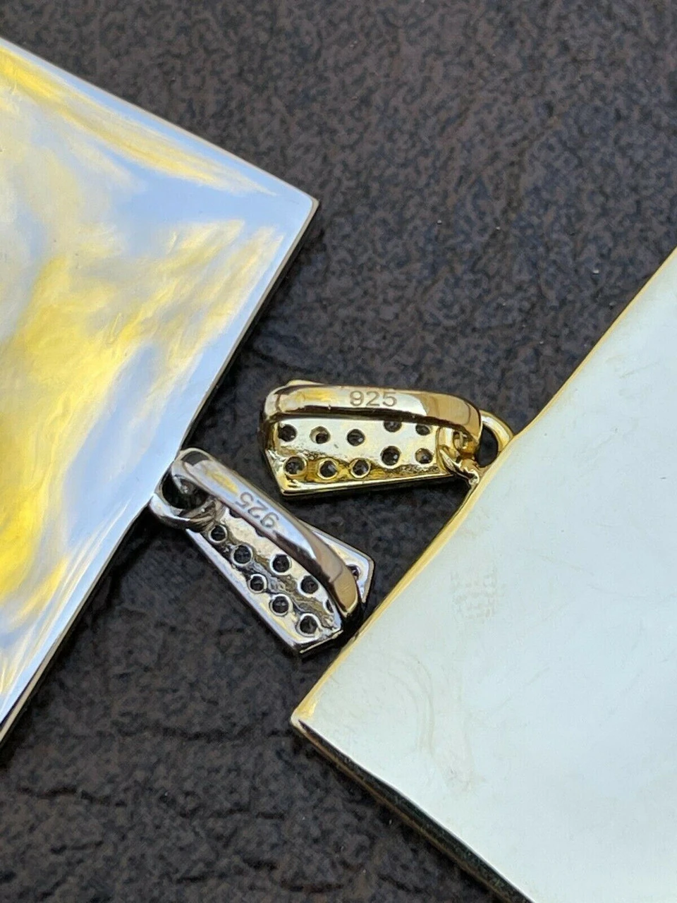 Real Solid 925 Silver & Gold Iced Men's Jesus Last Supper Pendant Italy Necklace 14 Real Solid 925 Silver & Gold Iced Men's Jesus Last Supper Pendant Italy Necklace - Image 12