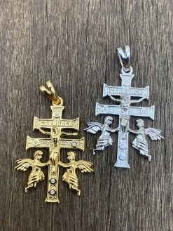 Real Solid 925 Silver Gold Cruz De Caravaca Cross Pendant 1.5" Plata Necklace 18 Real Solid 925 Silver Gold Cruz De Caravaca Cross Pendant 1.5" Plata Necklace -Harlem Bling Shop italiano silver inc real solid 925 silver gold cruz de caravaca cross pendant 1.5 plata necklace 03296.1664399555