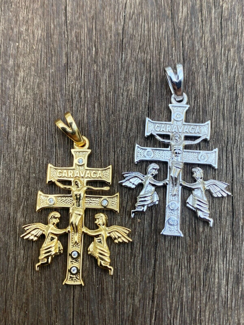 Real Solid 925 Silver Gold Cruz De Caravaca Cross Pendant 1.5" Plata Necklace 10 Real Solid 925 Silver Gold Cruz De Caravaca Cross Pendant 1.5" Plata Necklace - Image 8