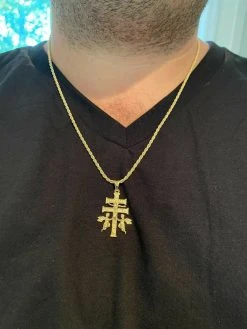 Real Solid 925 Silver Gold Cruz De Caravaca Cross Pendant 1.5" Plata Necklace 16 Real Solid 925 Silver Gold Cruz De Caravaca Cross Pendant 1.5" Plata Necklace -Harlem Bling Shop italiano silver inc real solid 925 silver gold cruz de caravaca cross pendant 1.5 plata necklace 26442.1664390310
