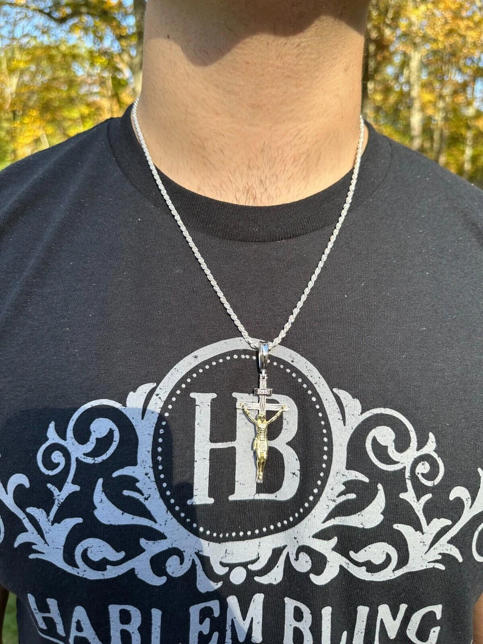 Real Solid 925 Silver / Gold Mens Cross Jesus Piece Crucifix Pendant Necklace 13 Real Solid 925 Silver / Gold Mens Cross Jesus Piece Crucifix Pendant Necklace - Image 11