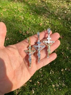 Real Solid 925 Silver / Gold Mens Cross Jesus Piece Crucifix Pendant Necklace 36 Real Solid 925 Silver / Gold Mens Cross Jesus Piece Crucifix Pendant Necklace -Harlem Bling Shop italiano silver inc real solid 925 silver gold mens cross jesus piece crucifix pendant necklace 30982.1698463792