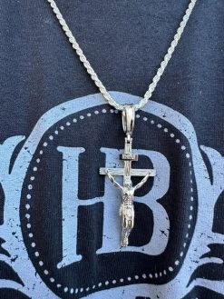 Real Solid 925 Silver / Gold Mens Cross Jesus Piece Crucifix Pendant Necklace 29 Real Solid 925 Silver / Gold Mens Cross Jesus Piece Crucifix Pendant Necklace -Harlem Bling Shop italiano silver inc real solid 925 silver gold mens cross jesus piece crucifix pendant necklace 68583.1698463839