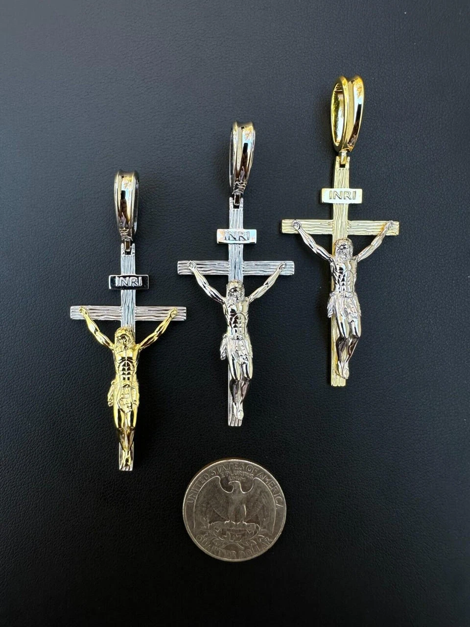 Real Solid 925 Silver / Gold Mens Cross Jesus Piece Crucifix Pendant Necklace 8 Real Solid 925 Silver / Gold Mens Cross Jesus Piece Crucifix Pendant Necklace - Image 6