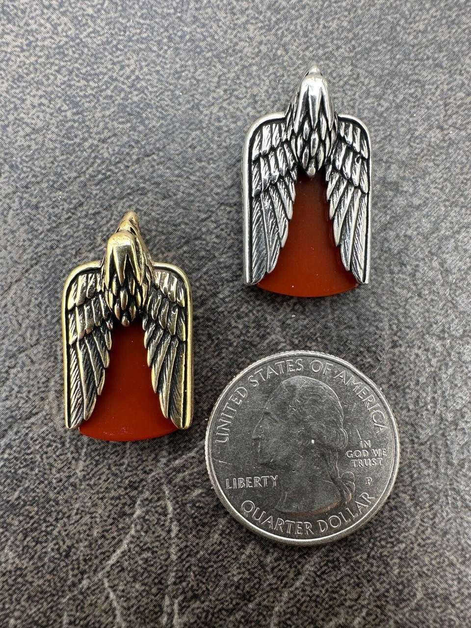 Real Solid 925 Silver Mens Eagle Dog Tag Pendant Red Agate Gemstone Necklace 8 Real Solid 925 Silver Mens Eagle Dog Tag Pendant Red Agate Gemstone Necklace - Image 6