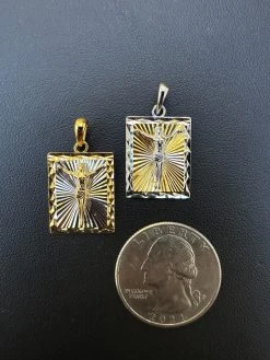 Real Solid 925 Silver / Plain Gold Plated Cross Jesus Medallion Pendant Necklace 34 Real Solid 925 Silver / Plain Gold Plated Cross Jesus Medallion Pendant Necklace -Harlem Bling Shop italiano silver inc real solid 925 silver plain gold plated cross jesus medallion pendant necklace 16162.1698290680