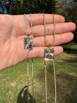 Real Solid 925 Silver / Plain Gold Plated Cross Jesus Medallion Pendant Necklace 23 Real Solid 925 Silver / Plain Gold Plated Cross Jesus Medallion Pendant Necklace -Harlem Bling Shop italiano silver inc real solid 925 silver plain gold plated cross jesus medallion pendant necklace 27594.1698290642