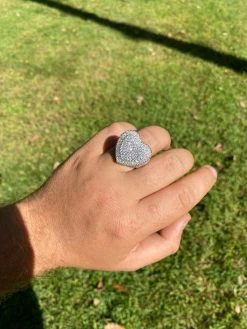 Real Solid 925 Sterling Silver Hip Hop Men Ladies Large Heart Iced Diamond Ring 21 Real Solid 925 Sterling Silver Hip Hop Men Ladies Large Heart Iced Diamond Ring -Harlem Bling Shop italiano silver inc real solid 925 sterling silver hip hop men ladies large heart iced diamond ring 39210.1664397341