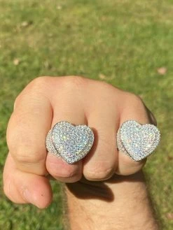 Real Solid 925 Sterling Silver Hip Hop Men Ladies Large Heart Iced Diamond Ring 16 Real Solid 925 Sterling Silver Hip Hop Men Ladies Large Heart Iced Diamond Ring -Harlem Bling Shop italiano silver inc real solid 925 sterling silver hip hop men ladies large heart iced diamond ring 40365.1664380832